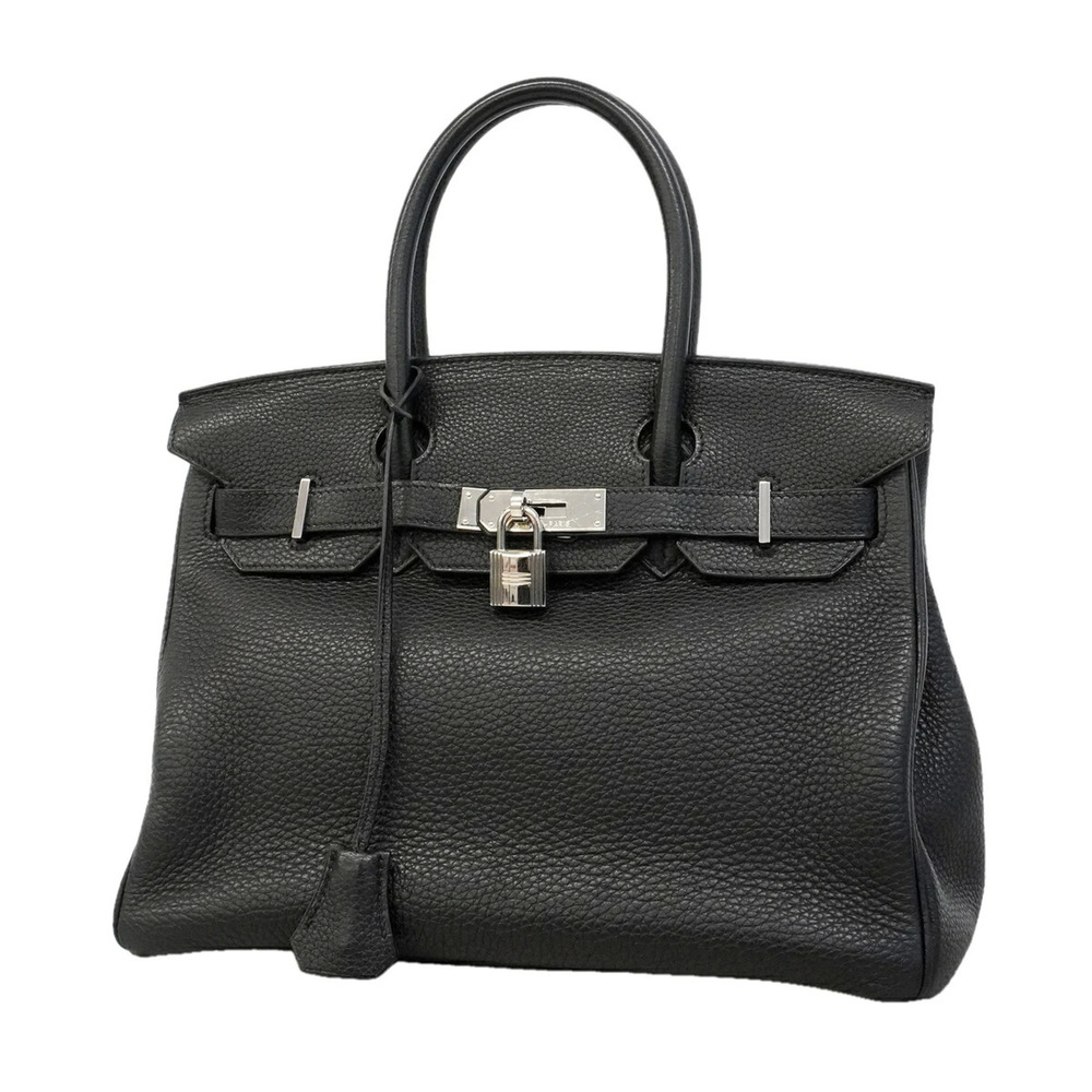 Hermes Birkin 30 handbag, Togo leather, black, □N stamp, women's, P3433089